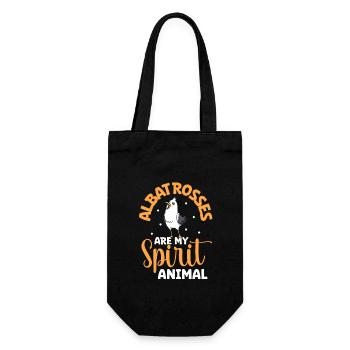 Favorite animal - Albatross - Gift Bag for Bottles - black - Front