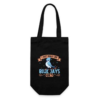 I love my blue jay - Gift Bag for Bottles - black - Front