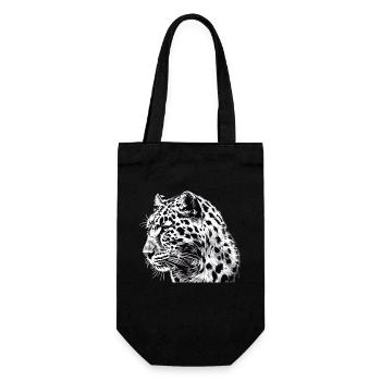 Amur Leopard Amurleoparden Amurleopard - Gift Bag for Bottles - black - Front