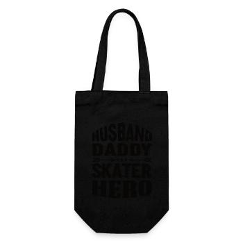 Husband Daddy Skater Hero - Geschenkbeutel für Flaschen - Schwarz - Vorne
