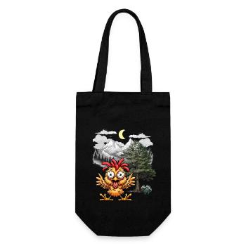 Crazy Chicken Chickens Hen Wild West Nature - Gift Bag for Bottles - black - Front