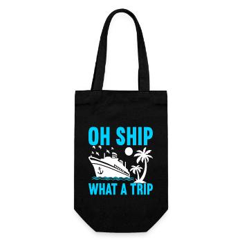 Cruise Holiday Cruise Ship - Gift Bag for Bottles - black - Front