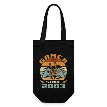 Gamer seit 2003 - Gaming Geburtstagsgeschenk 2003 - Geschenkbeutel für Flaschen - Schwarz - Vorne