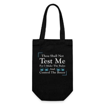 Bartender Mixologist Thou Shall - Gift Bag for Bottles - black - Front