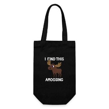 Je trouve ce T-shirt Amoosing - Funny Moose amusant - Sac à bouteille - noir - Devant