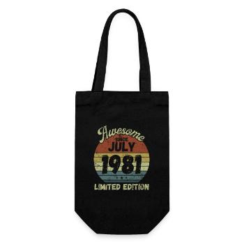 Génial depuis juillet 1981 - Anniversaire - Sac à bouteille - noir - Devant