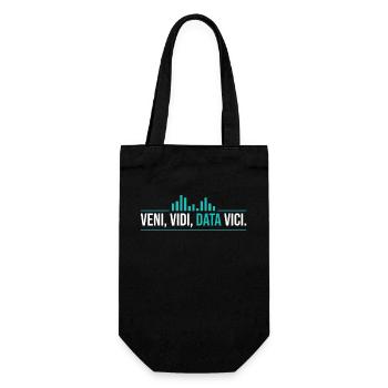 Veni, Vidi, Data Vici Statistician - Gift Bag for Bottles - black - Front