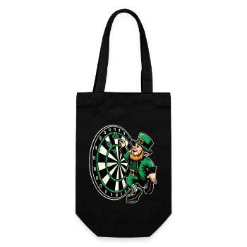 Fléchettes jouant du lutin (lutin irlandais) - Sac à bouteille - noir - Devant