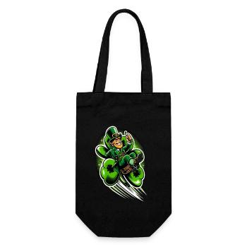 Flying Leprechaun (Irish Leprechaun) - Gift Bag for Bottles - black - Front