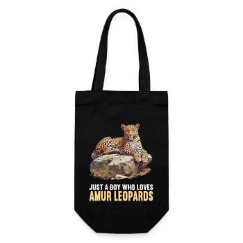 Amur Leopard Amurleoparden Amurleopard - Gift Bag for Bottles - black - Front