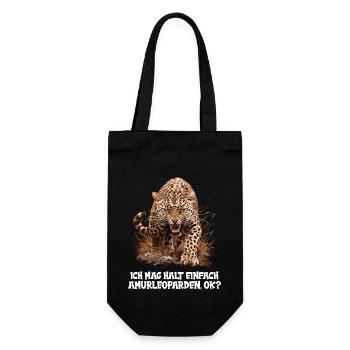 Amur Leopard Amurleoparden Amurleopard - Gift Bag for Bottles - black - Front