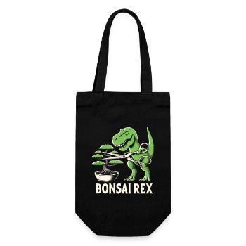 Bonsai Master T-Rex Dinosaur Gardening for - Gift Bag for Bottles - black - Front