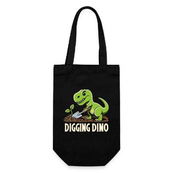 Bonsai Master T-Rex Dinosaur Gardening for - Gift Bag for Bottles - black - Front