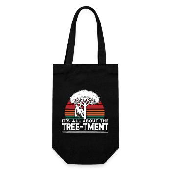 Tout tourne autour de l’arbre Funny Arborist Pun - Sac à bouteille - noir - Devant