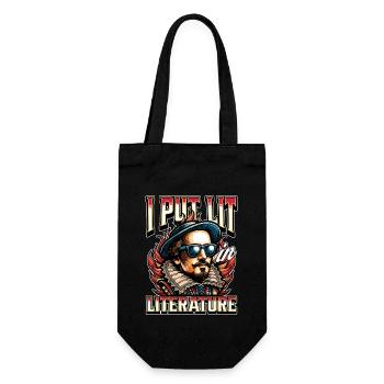 Literature Teacher I Put Lit In Literature Bookish - Geschenkbeutel für Flaschen - Schwarz - Vorne