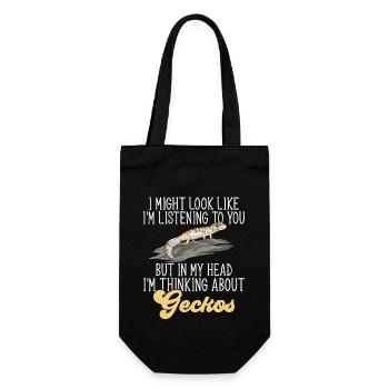 Leopard Gecko Reptile Pet Gecko - Gift Bag for Bottles - black - Front