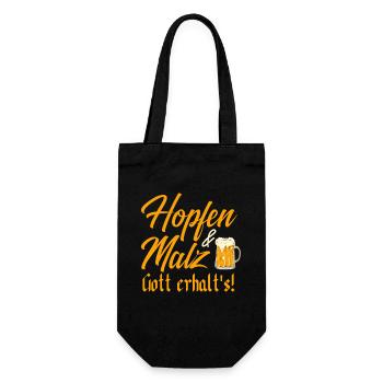 Humorous Beer Drinking Beer Garden Outfit - Gift Bag for Bottles - black - Front