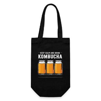 Vorteile Von Kombucha Für Brewer Maker Tea Lover - Geschenkbeutel für Flaschen - Schwarz - Vorne