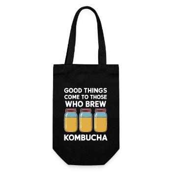 Vorteile Von Kombucha Für Brewer Maker Tea Lover - Geschenkbeutel für Flaschen - Schwarz - Vorne