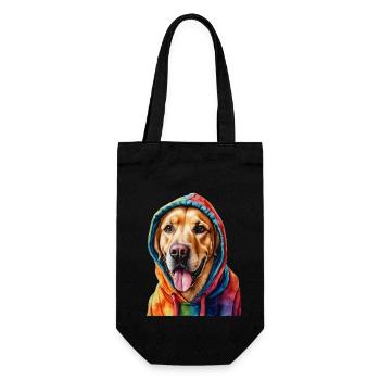 Labrador Retriever Sweat à capuche chien Funny Design Print - Sac à bouteille - noir - Devant