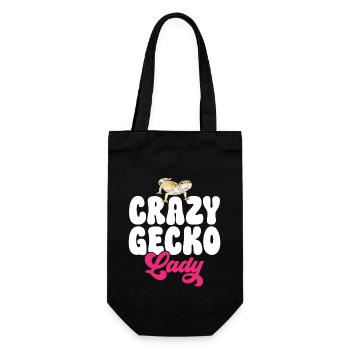 Leopard Gecko Reptile Pet Gecko - Gift Bag for Bottles - black - Front