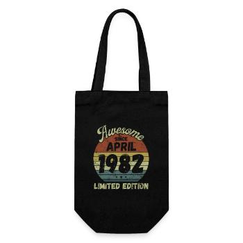 Génial depuis avril 1982 - Anniversaire - Sac à bouteille - noir - Devant