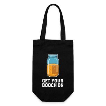 Vorteile Von Kombucha Für Brewer Maker Tea Lover - Geschenkbeutel für Flaschen - Schwarz - Vorne