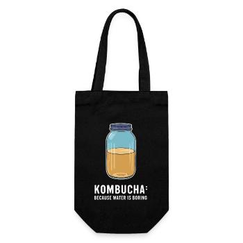 Vorteile Von Kombucha Für Brewer Maker Tea Lover - Geschenkbeutel für Flaschen - Schwarz - Vorne