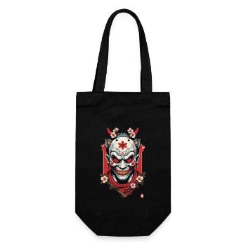 Oni Masque Démon Japonais Samouraï - Sac à bouteille - noir - Devant