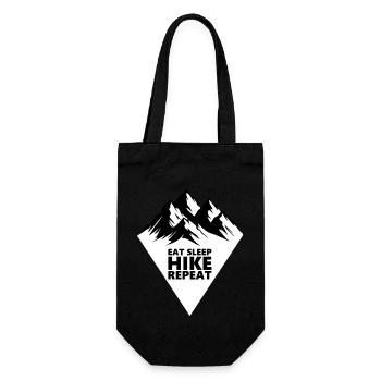 Alps Mountains Eat Sleep Hike Repeat Vector - Gift Bag for Bottles - black - Front