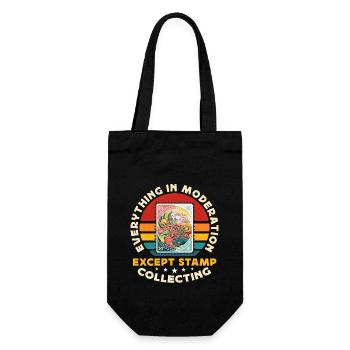 Stamp Collector Everything In Moderation Collector - Gift Bag for Bottles - black - Front