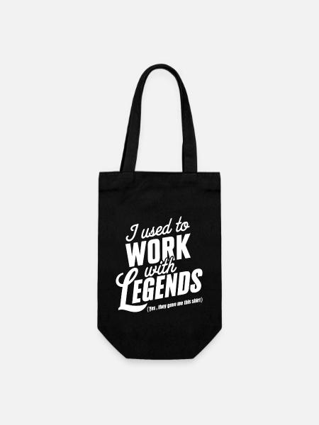 I used to work with legends Retirment Present Cowo - Gift Bag for Bottles - black