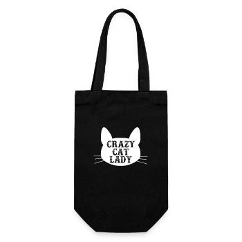 T-shirt Crazy Cat Lady - Drôle de chats amoureux chaton - Sac à bouteille - noir - Devant