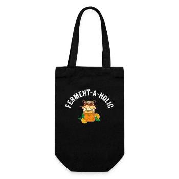 Ferment-A-Holic Kombucha Lover - Gift Bag for Bottles - black - Front