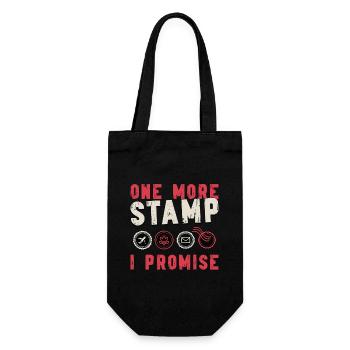 Stamp Collector One More Stamp I Promise Philately - Geschenkbeutel für Flaschen - Schwarz - Vorne