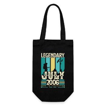 Juli 2006 Geburtstagsgeschenk, Vintage Juli. - Geschenkbeutel für Flaschen - Schwarz - Vorne