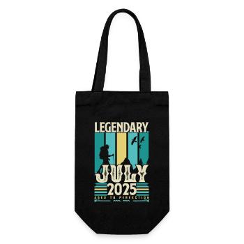 Juli 2025 Geburtstagsgeschenk, Vintage Juli. - Geschenkbeutel für Flaschen - Schwarz - Vorne