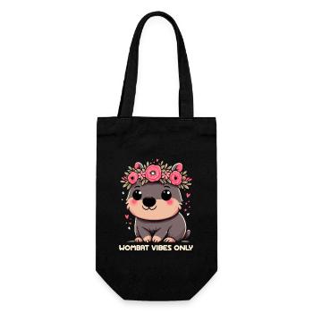 Feeling Wombat-Tastic Heute - Lustiger Wombat - Geschenkbeutel für Flaschen - Schwarz - Vorne