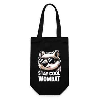 Feeling Wombat-Tastic Heute - Lustiger Wombat - Geschenkbeutel für Flaschen - Schwarz - Vorne