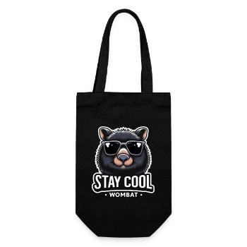 Feeling Wombat-Tastic Heute - Lustiger Wombat - Geschenkbeutel für Flaschen - Schwarz - Vorne
