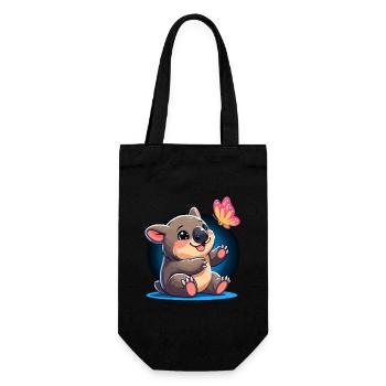 Feeling Wombat-Tastic Heute - Lustiger Wombat - Geschenkbeutel für Flaschen - Schwarz - Vorne