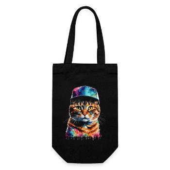 Casquette Snapback Coloré Imprimé Motif D’animal Drôle - Sac à bouteille - noir - Devant