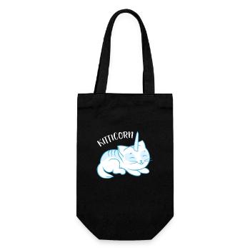 Kitticorn Cat Unicorn T-Shirt - Cute Kitty Lover - Gift Bag for Bottles - black - Front