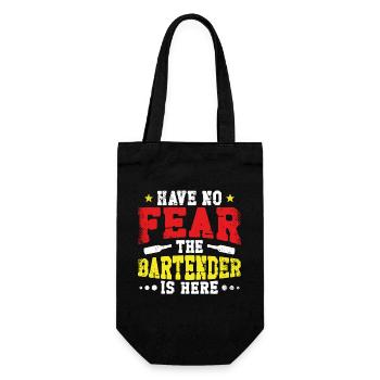 Bartender Mixologist Have No Fear - Geschenkbeutel für Flaschen - Schwarz - Vorne