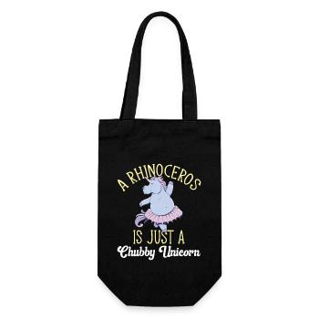 Rhino Rhino Unicorn - Gift Bag for Bottles - black - Front
