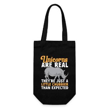 Rhino Rhino Unicorn - Gift Bag for Bottles - black - Front