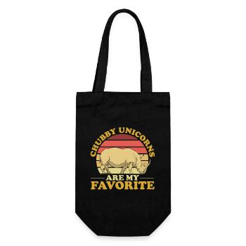 Rhino Rhino Unicorn - Gift Bag for Bottles - black - Front