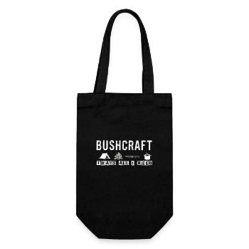 Bushcraft outdoor advebture - Geschenkbeutel für Flaschen - Schwarz - Vorne