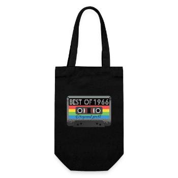 Best Of 1966 Vintage Cassette Retro Birthday - Gift Bag for Bottles - black - Front