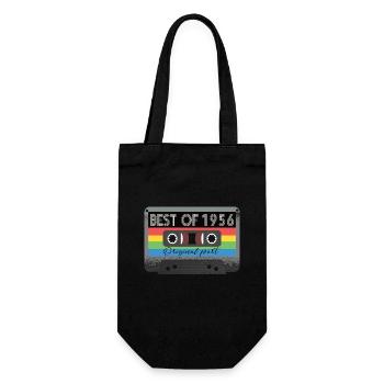 Best Of 1956 Vintage Cassette Retro Birthday - Gift Bag for Bottles - black - Front